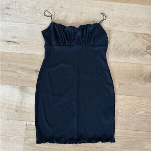 Urban Outfitters - Sleeveless Ribbed Mini Dress in Black